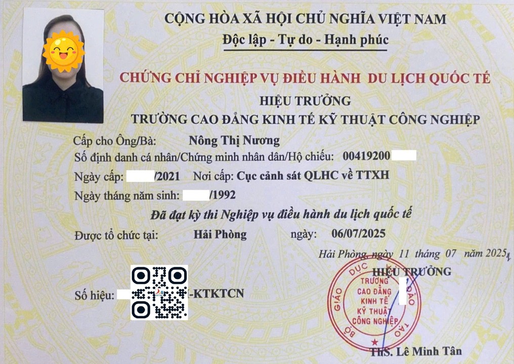 Chứng chỉ hướng dẫn viên du lịch quốc tế