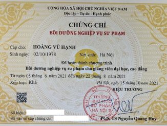 Các khóa học nghiệp vụ sư phạm