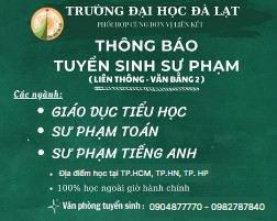 Hệ liên thông Đại học Đà Lạt