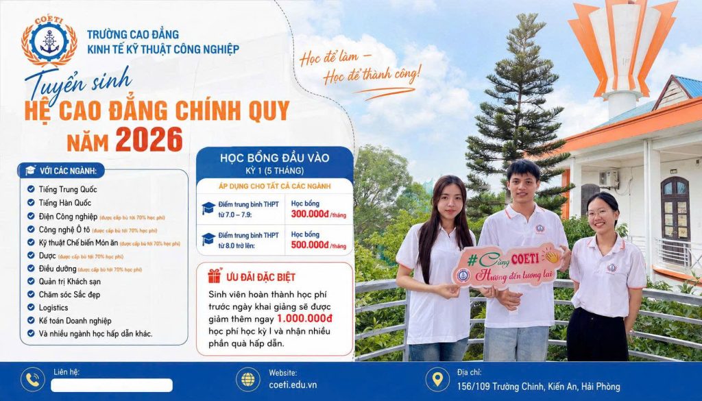 Ngành Hot Cao Đẳng Chính Quy 2026