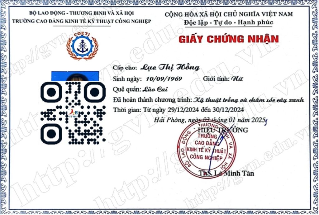 Chứng Chỉ Kỹ Thuật Trồng Và Chăm Sóc Cây Cảnh