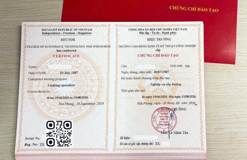 CHỨNG CHỈ NGHIỆP VỤ CẤP DƯỠNG MẦM NON THÁNG 10